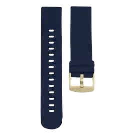 Dark blue OOZOO rubber strap with gold clasp