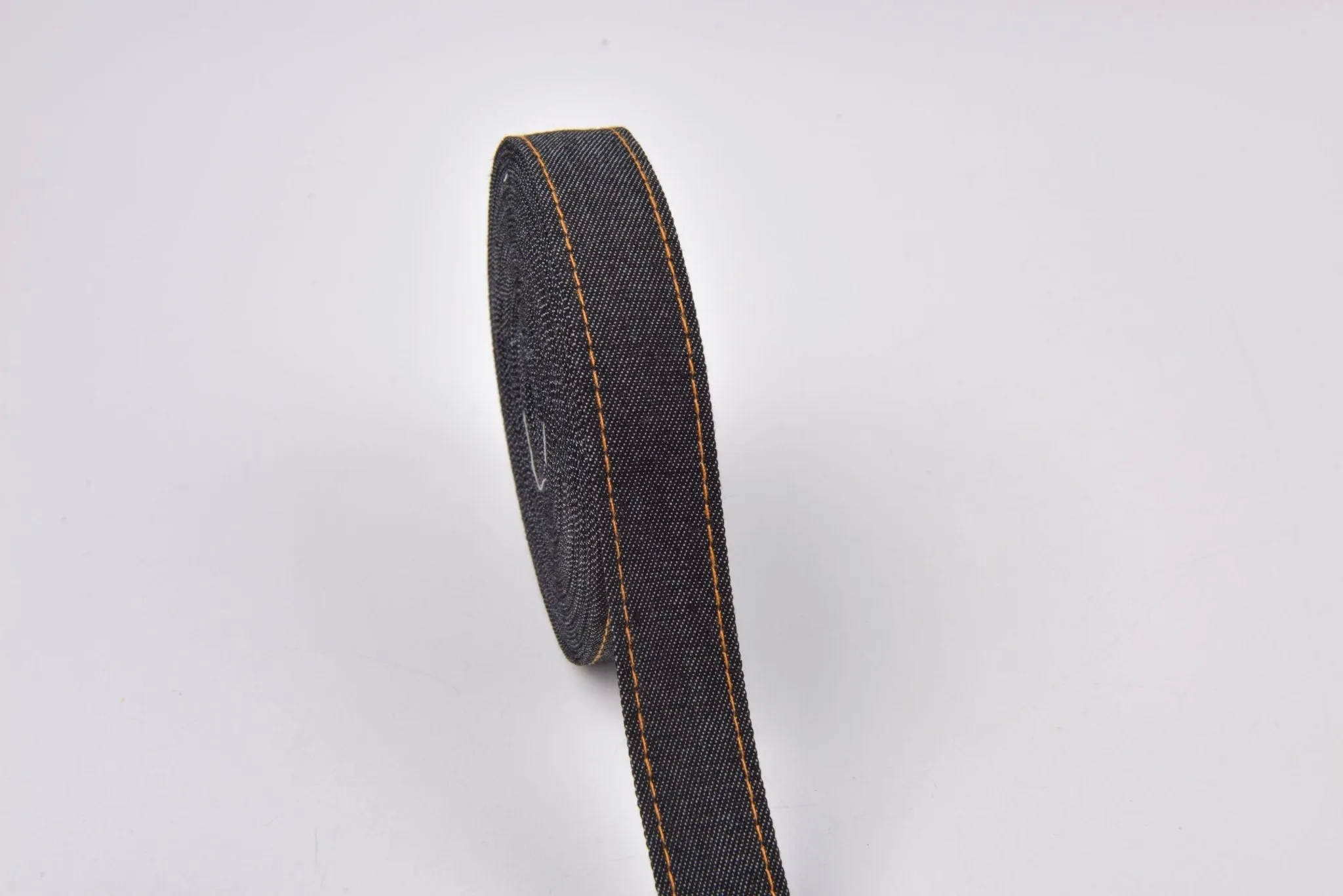 Denim Webbing With side stitches, Selling by Half Yard