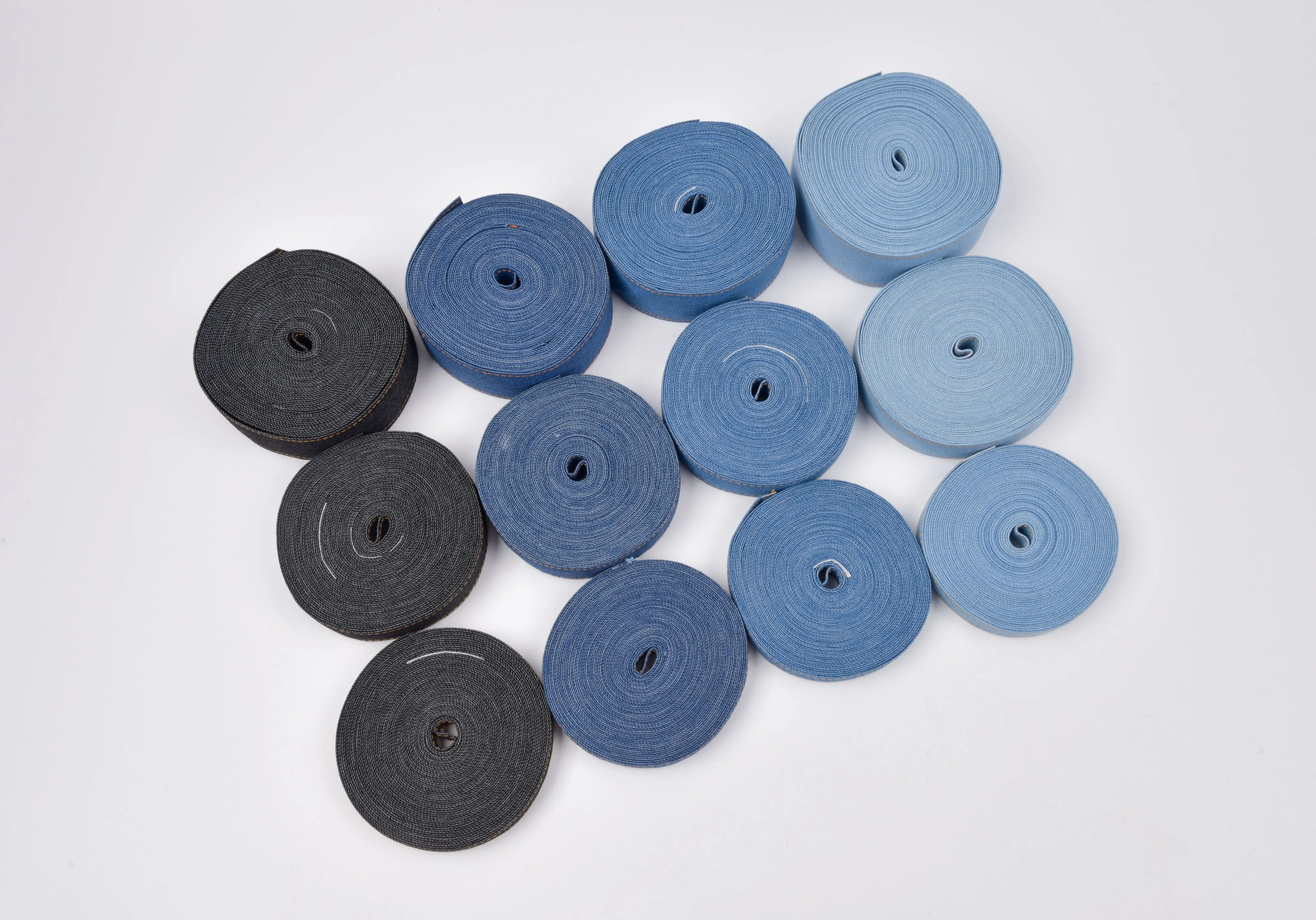 Denim Webbing With side stitches, Selling by Half Yard