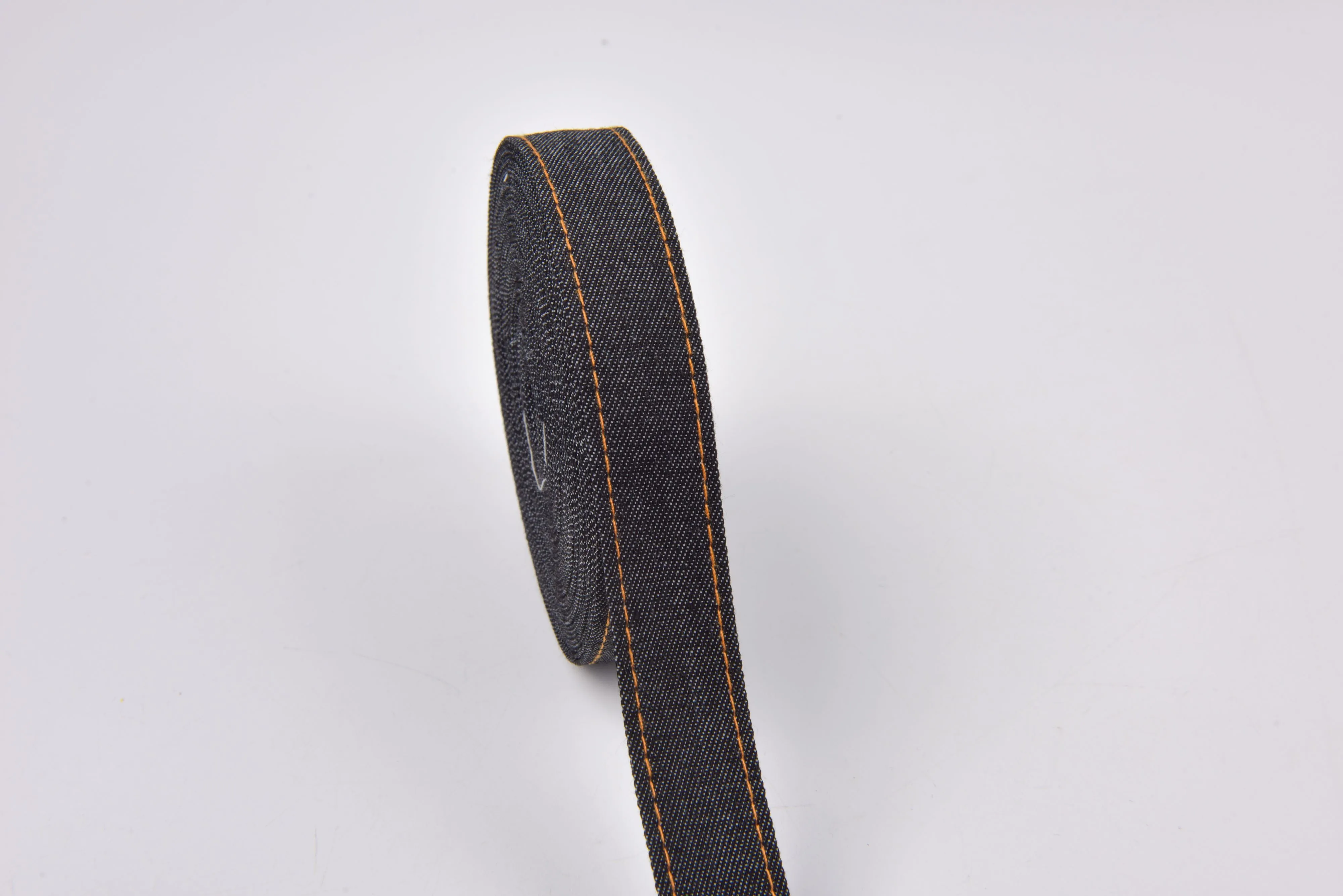 Denim Webbing With side stitches, Selling by Half Yard