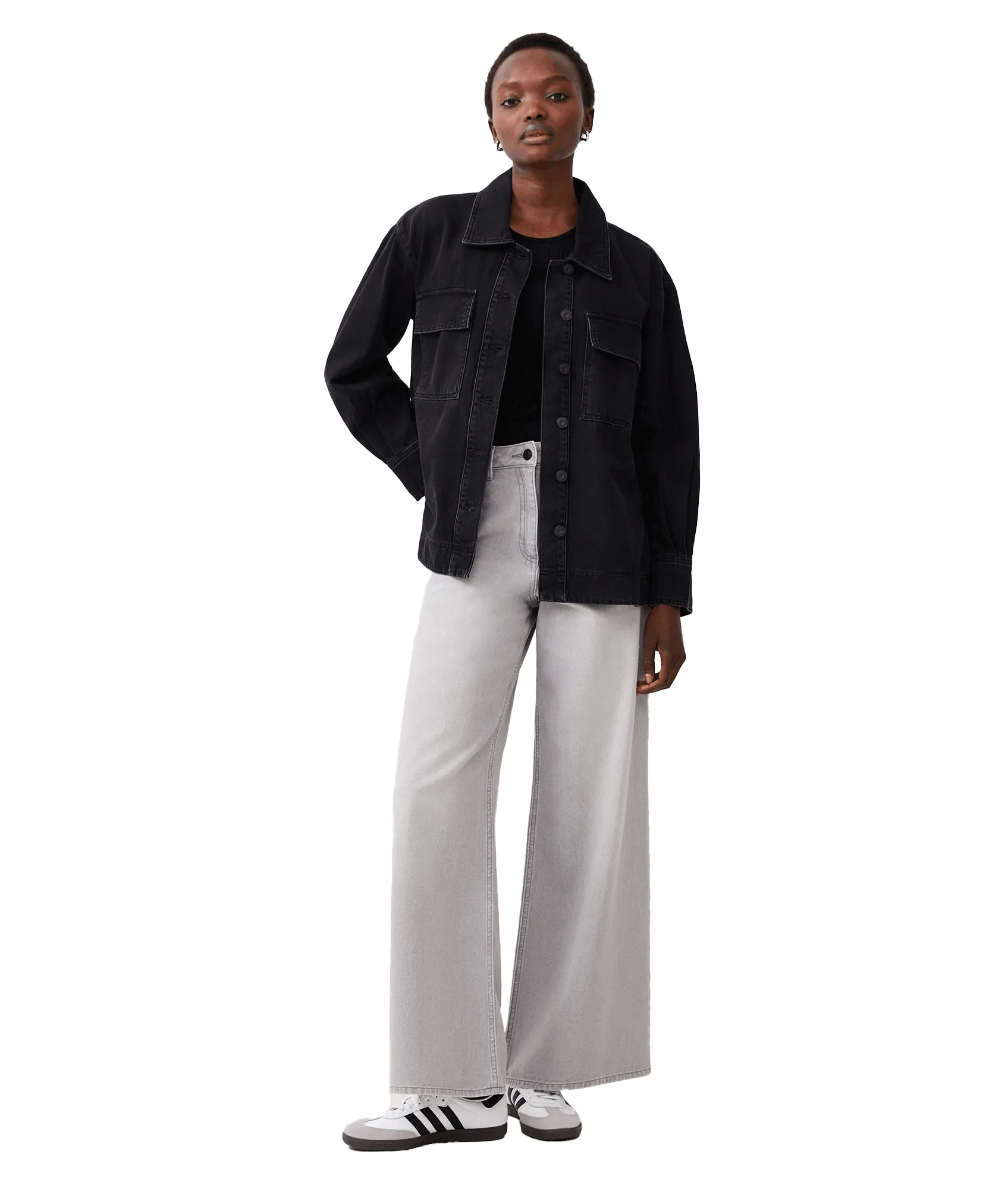 Denver Denim Oversized Shacket - Black