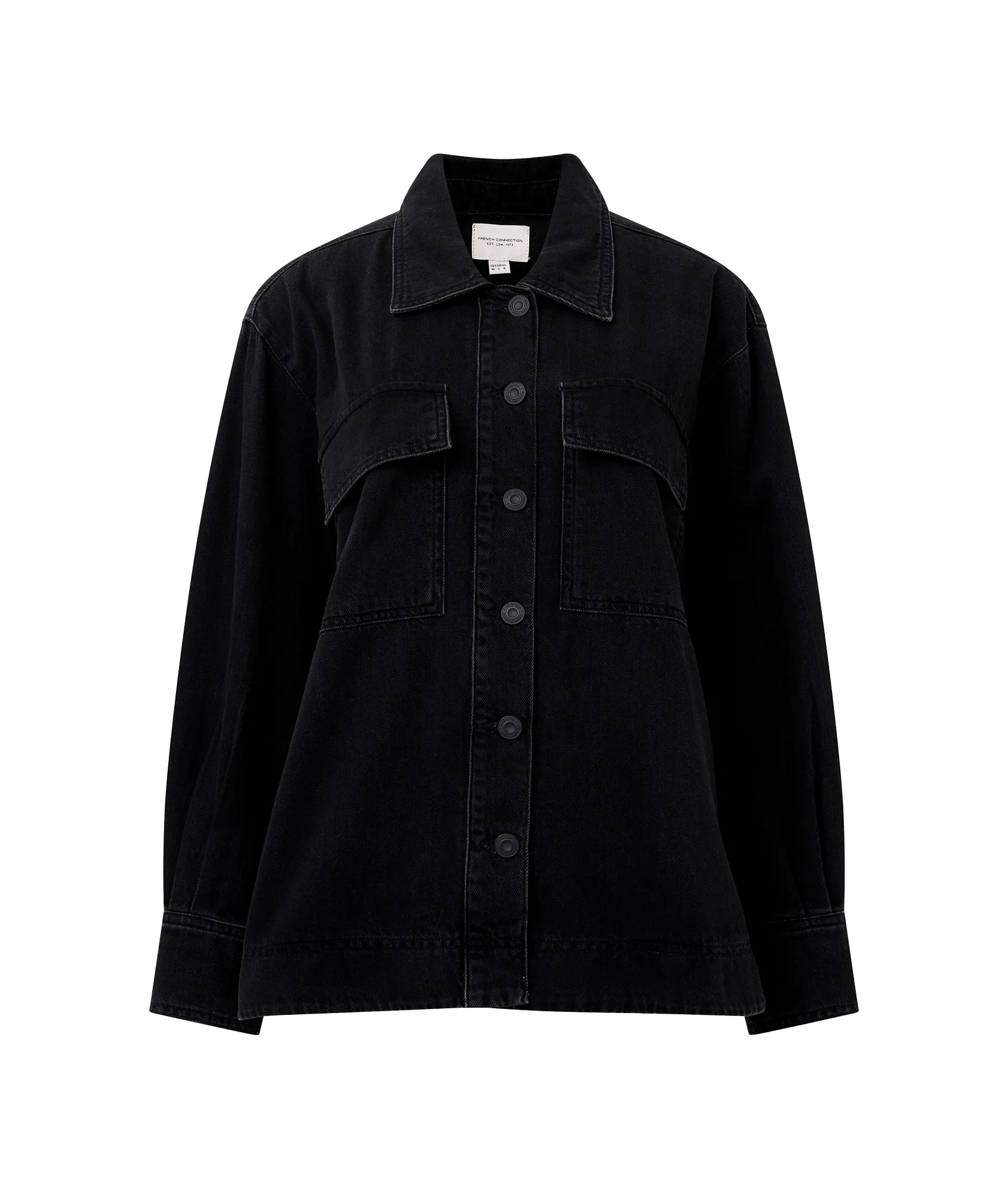 Denver Denim Oversized Shacket - Black