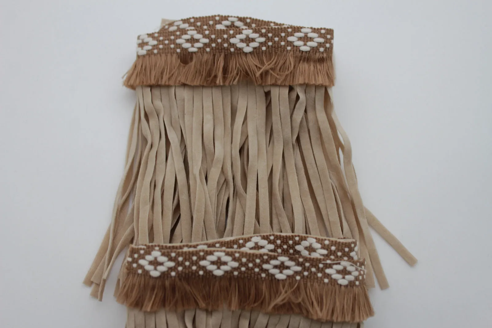 Diamond Accent Pattern Long Fringe Boots Toppers