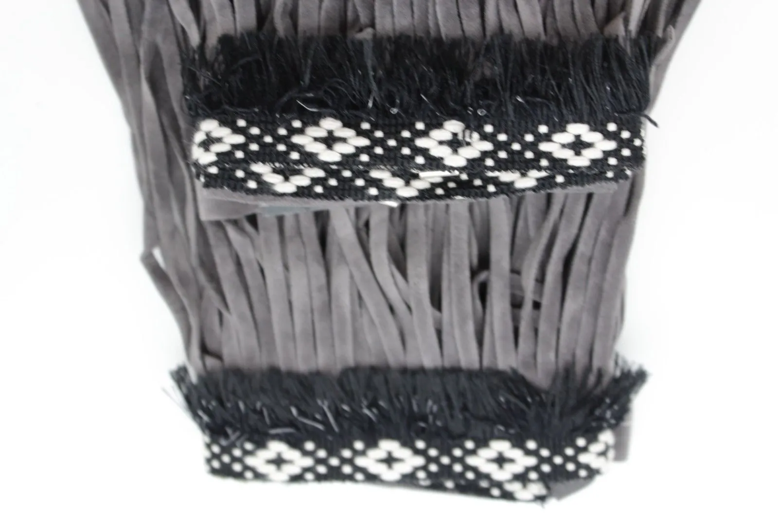 Diamond Accent Pattern Long Fringe Boots Toppers