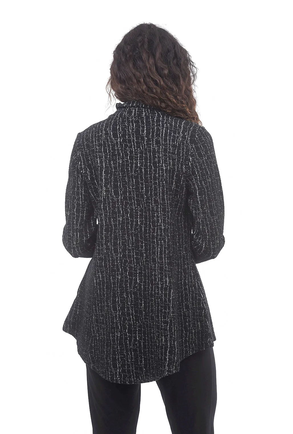 Etched Ponte Stella Jacket, Black