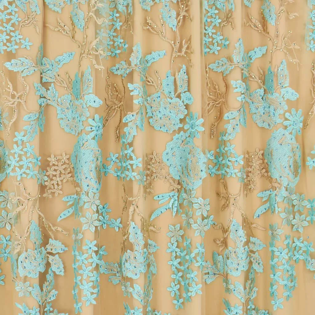 Eve Embroidered Mesh | Blue Moon Fabrics