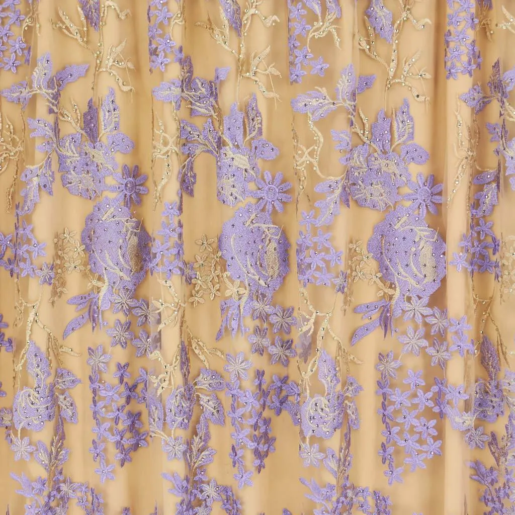 Eve Embroidered Mesh | Blue Moon Fabrics