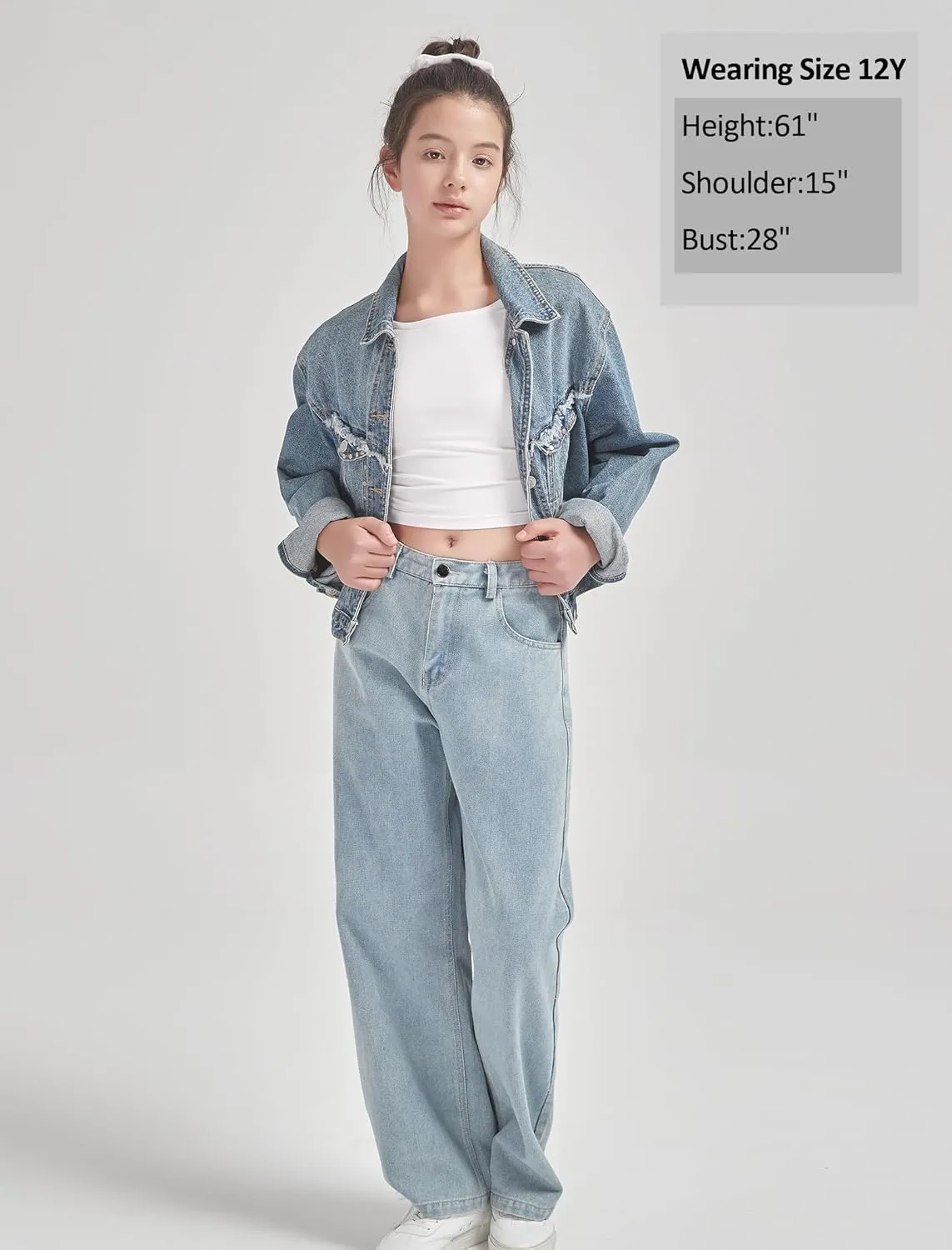 EXARUS 3 Pack Girls Cropped Slim Fit T Shirts Short Sleeve Soft Basic Crew/Mock/Square Neck Tees Side Waist Ruched Tops