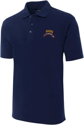 FANNOO Men's Polo Shirts U.S. Army 1st Ranger Embroidery Short Sleeve Regular-Fit Advantage Performance Shirts