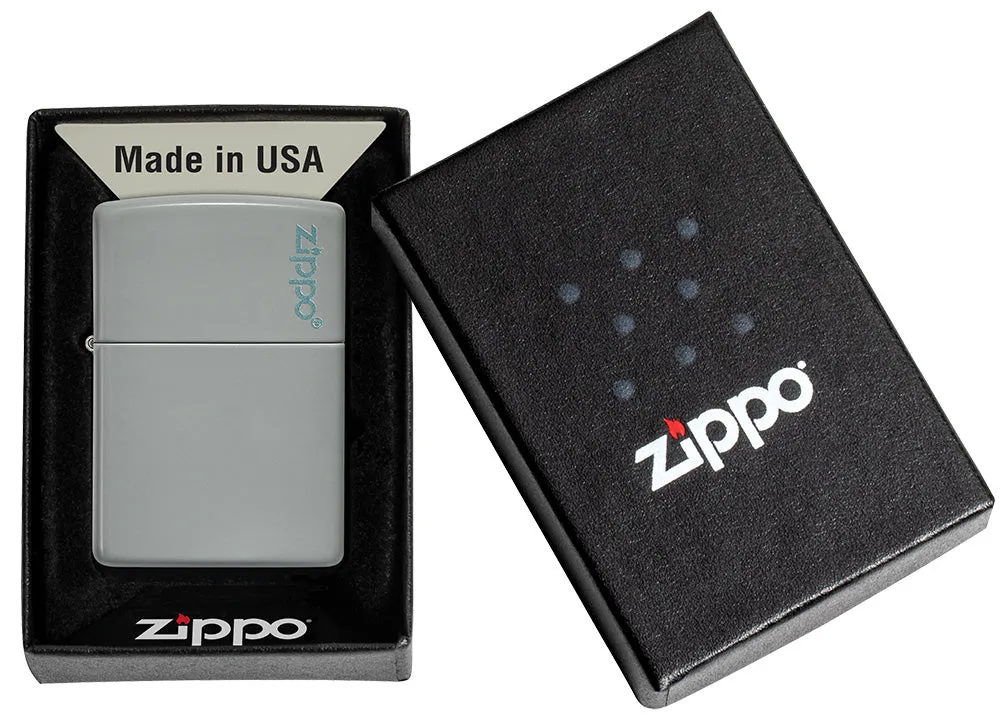 Flat Grey Zippo Logo
