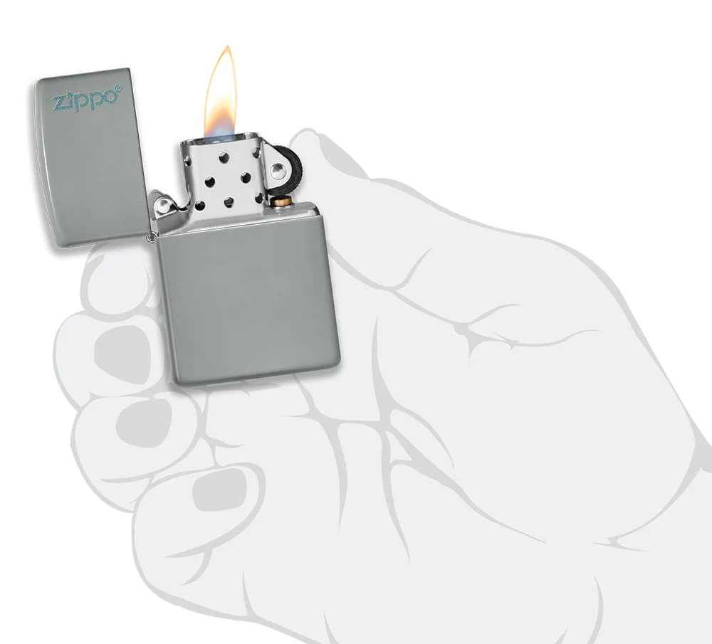 Flat Grey Zippo Logo