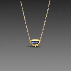 Floating Sapphire Necklace with Diamonds