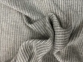 Geometric Textured Rayon - Black & White