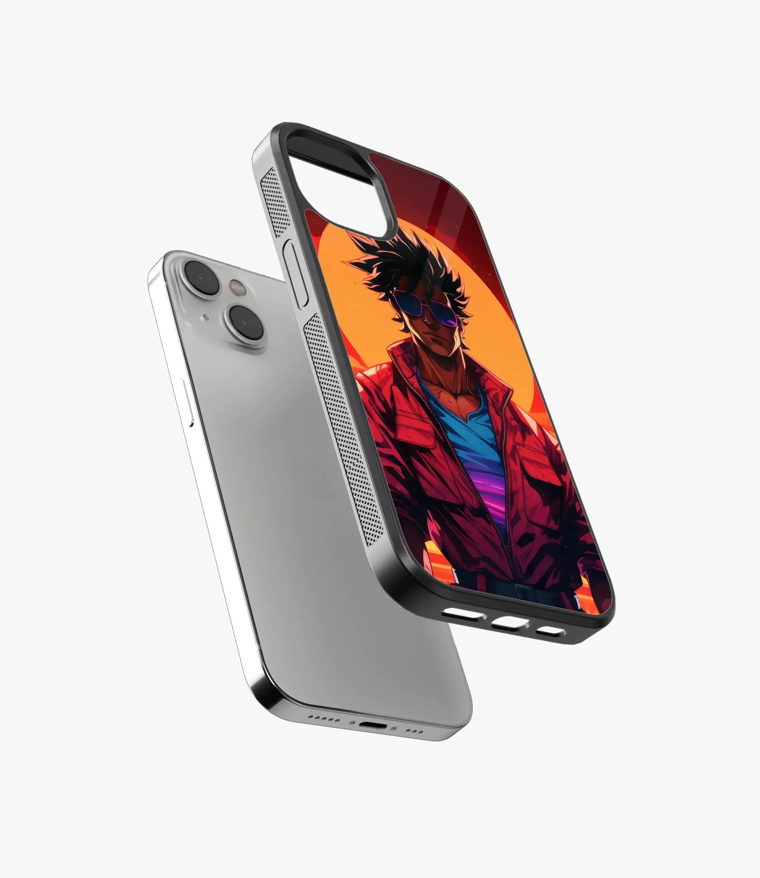 Goku Hotline Miami Glass Phone Case