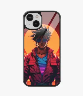 Goku Hotline Miami Glass Phone Case