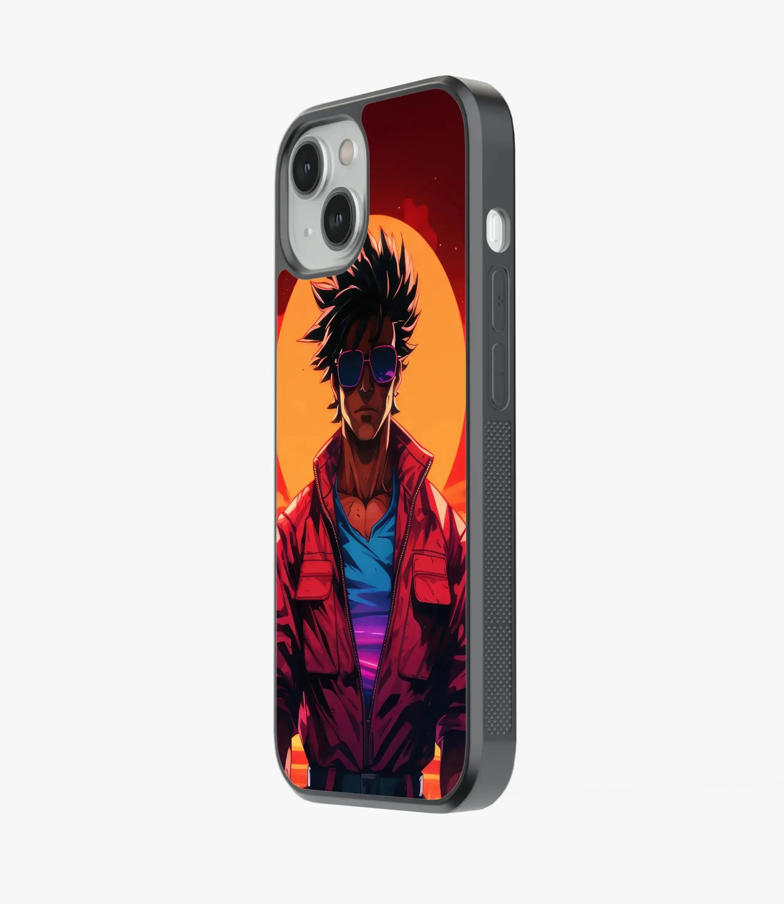 Goku Hotline Miami Glass Phone Case