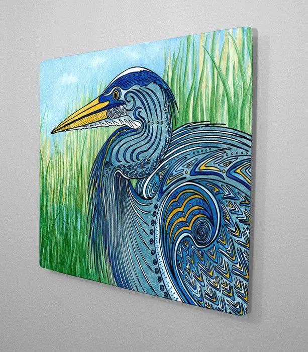 Great Blue Heron Aluminum Wall Art