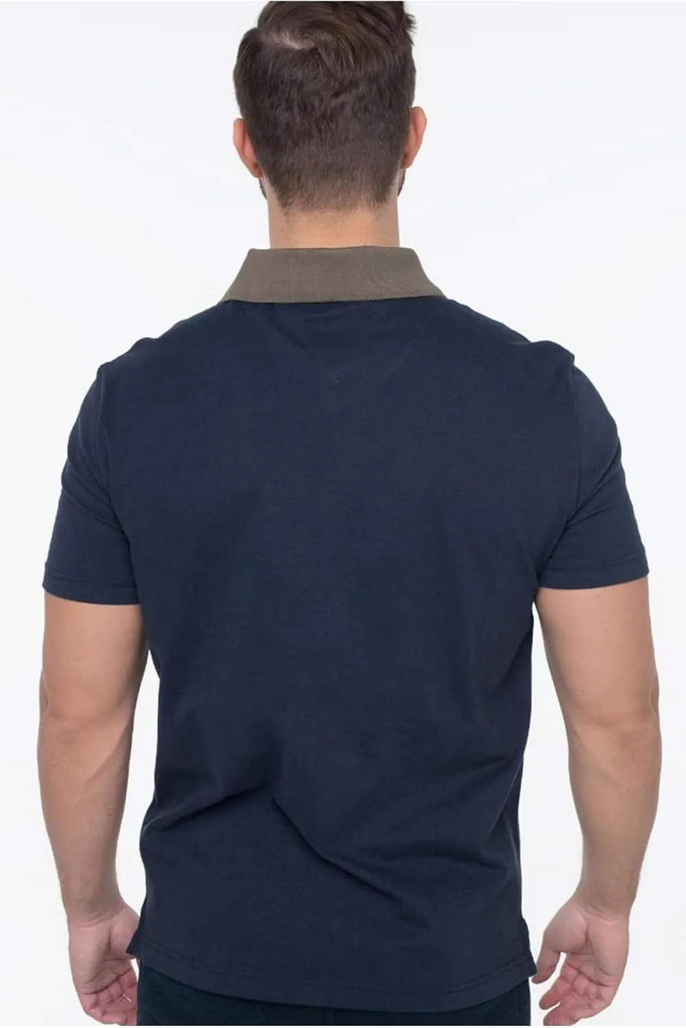 GUESS Men's Short Sleeve Small Embro Heart Polo