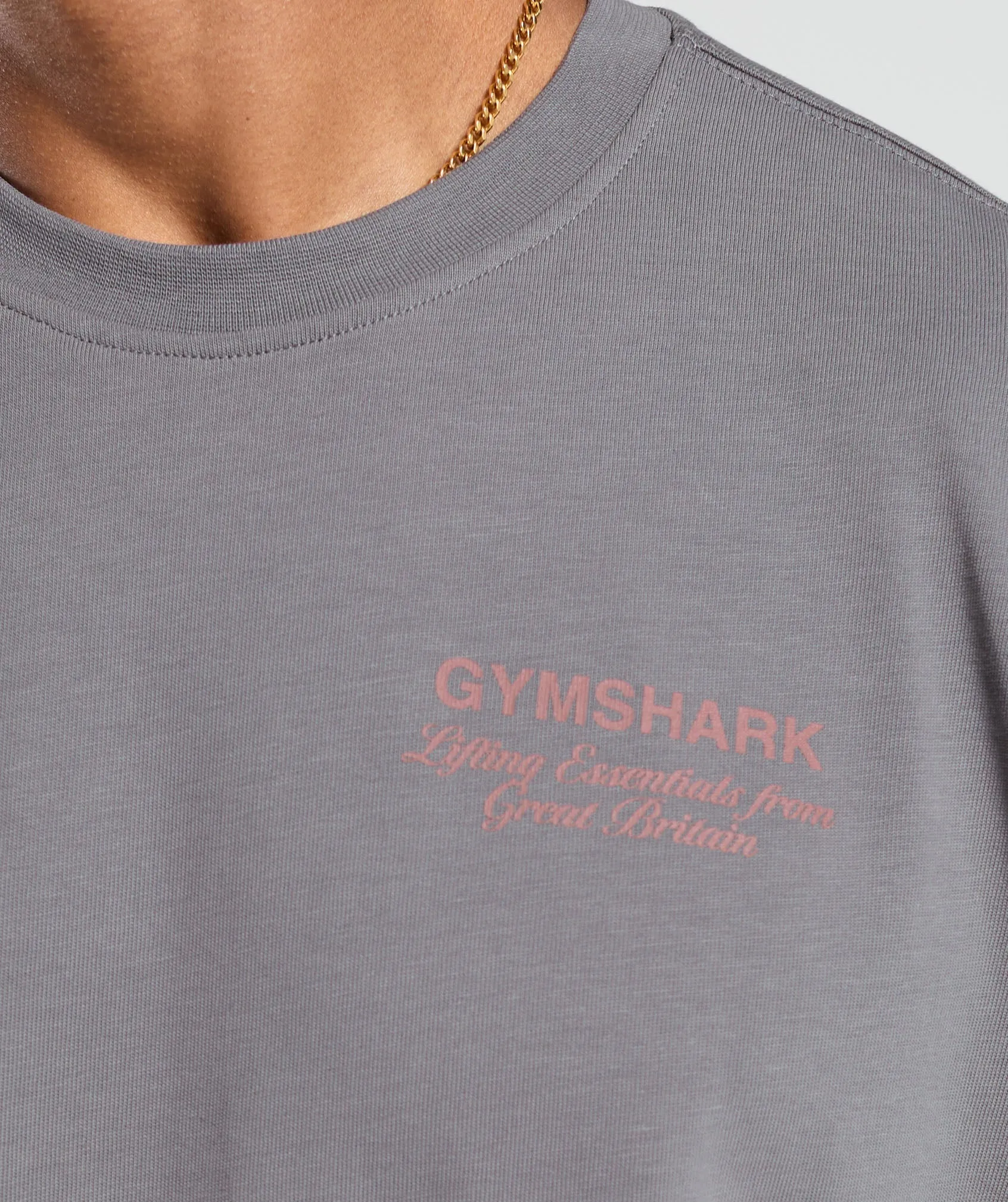 Gymshark British Iron T-Shirt - Brushed Grey