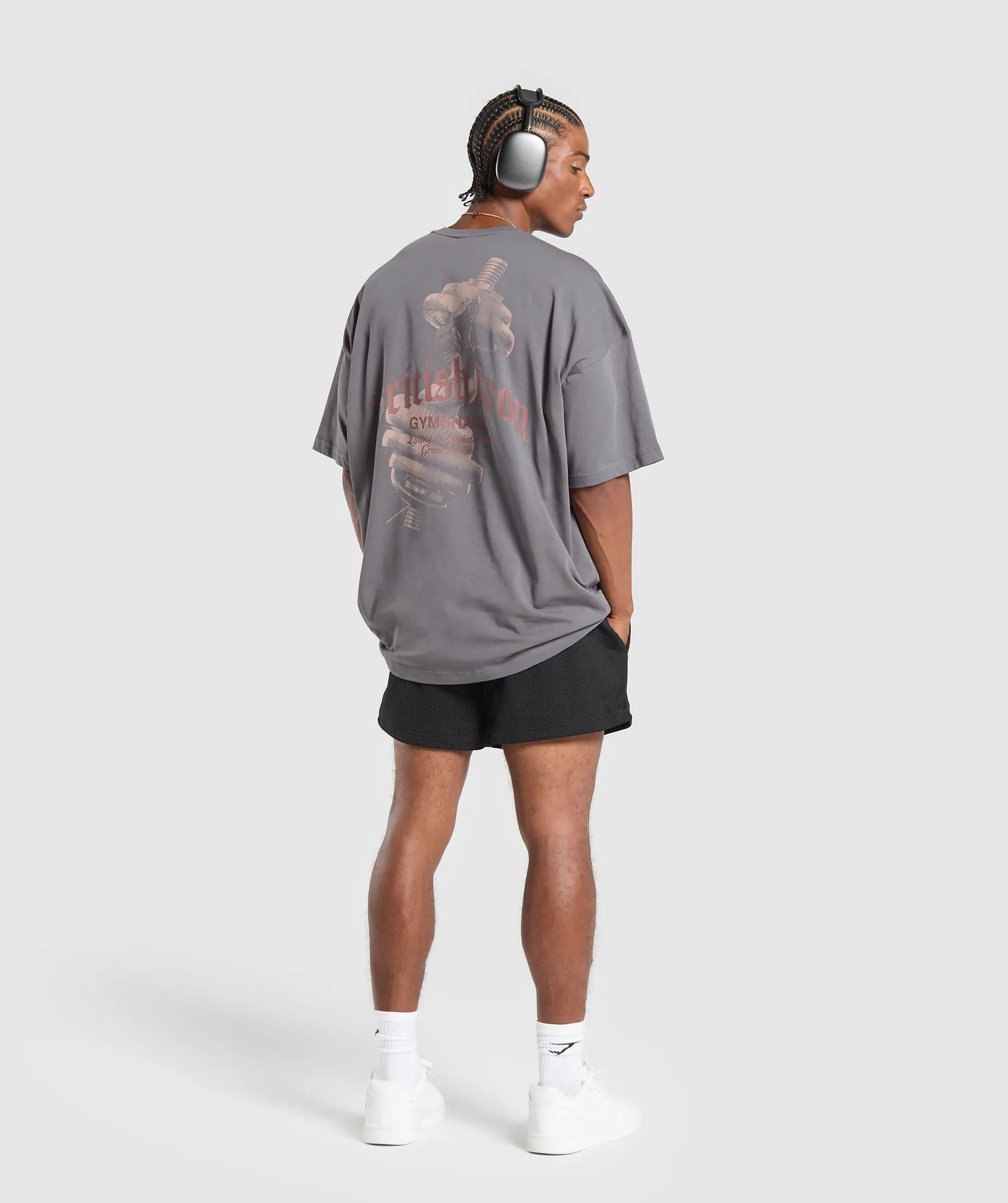 Gymshark British Iron T-Shirt - Brushed Grey