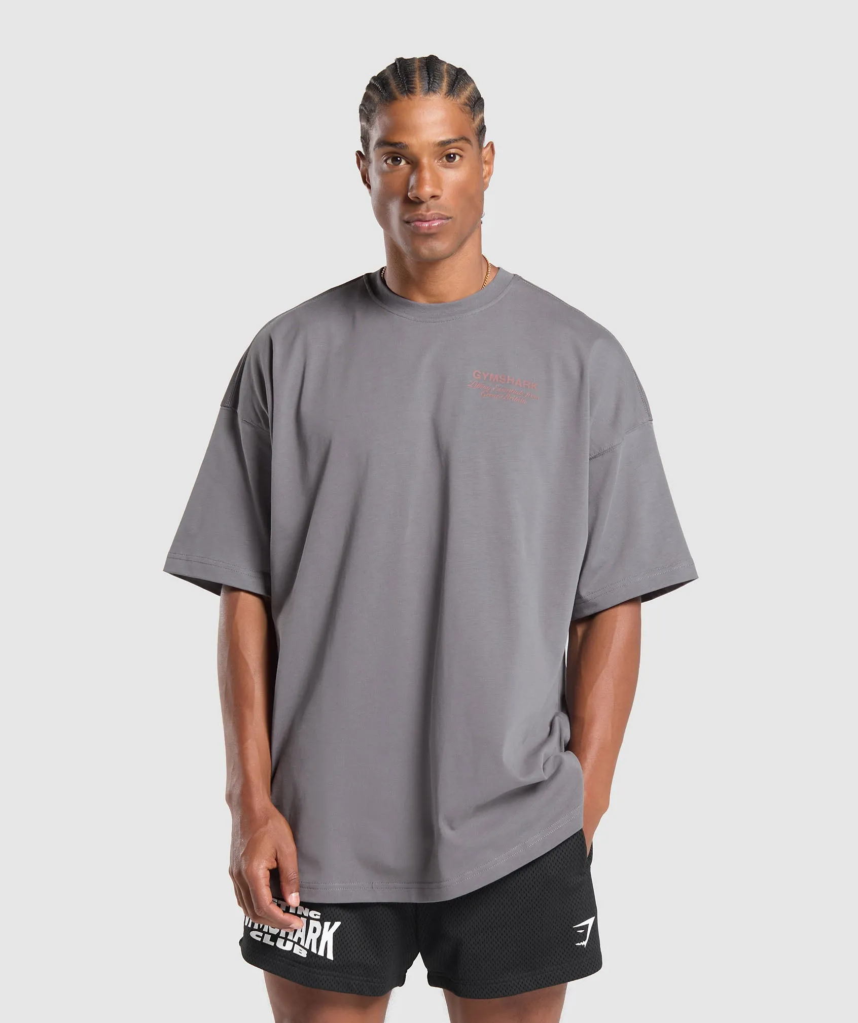 Gymshark British Iron T-Shirt - Brushed Grey