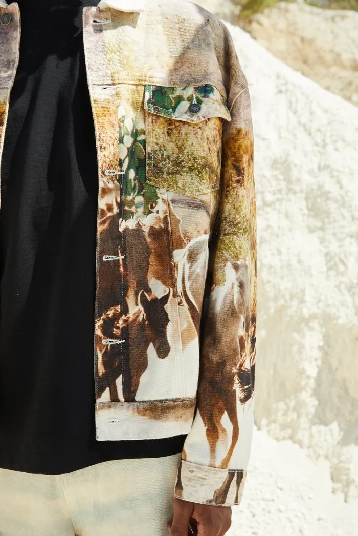 Horse Scene Western Denim Jacket
