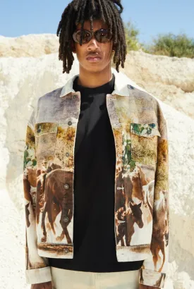 Horse Scene Western Denim Jacket