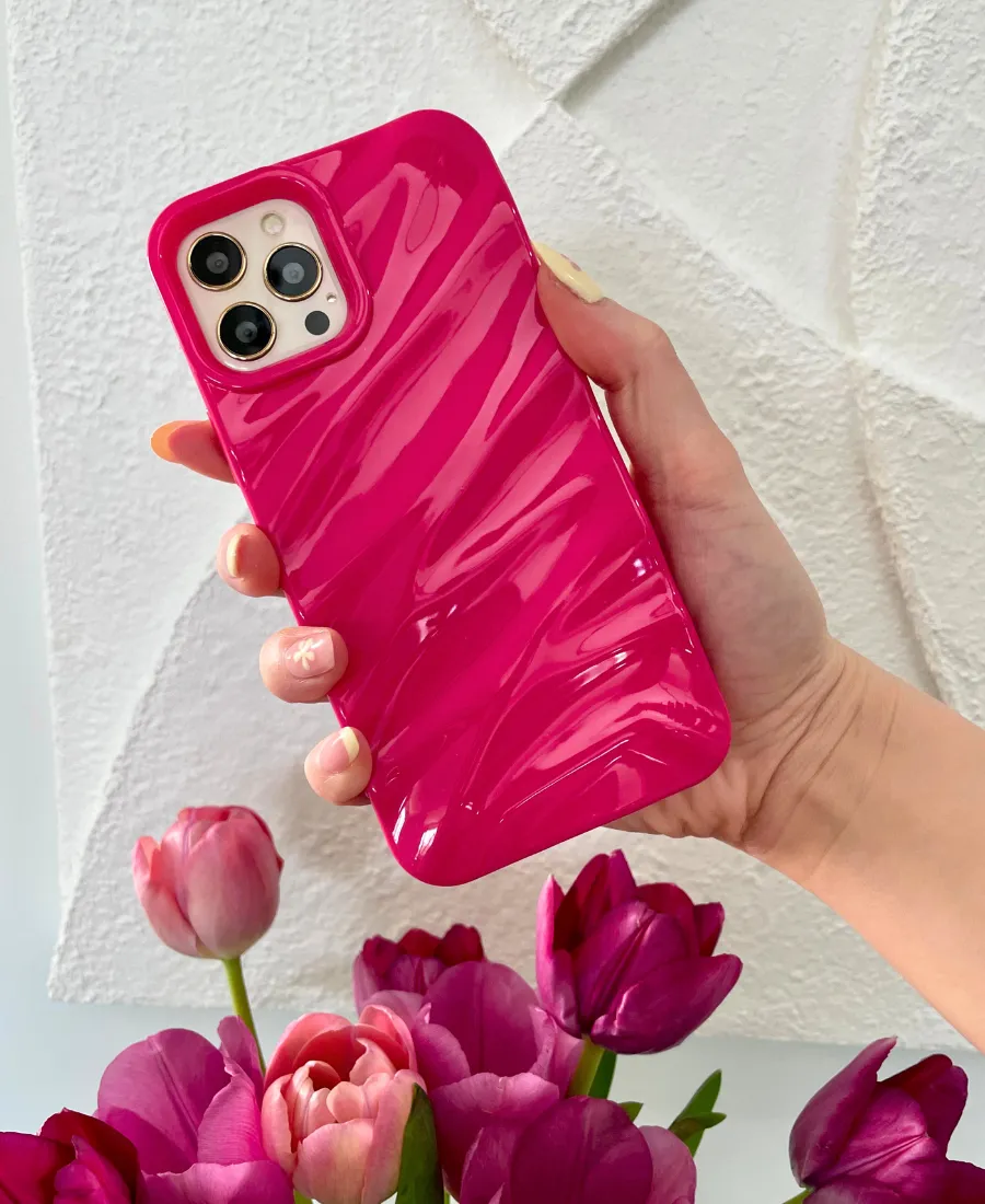 Hot Pink Ripple Phone Case