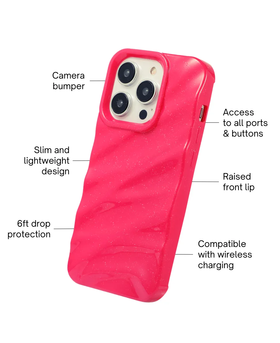 Hot Pink Ripple Phone Case