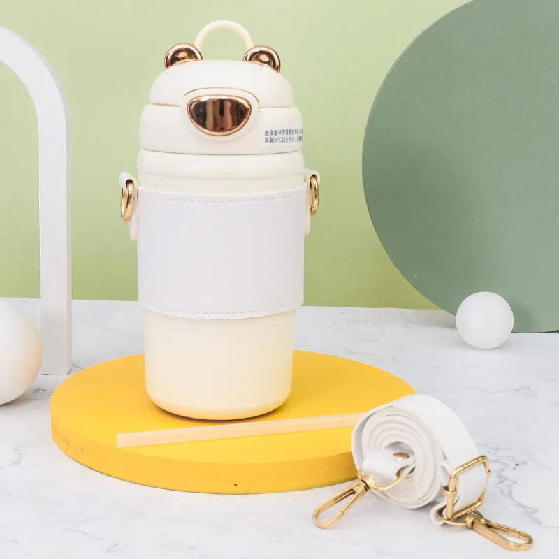 Hot Selling Stainless Steel Water Cup for Girls with Pearl Chain