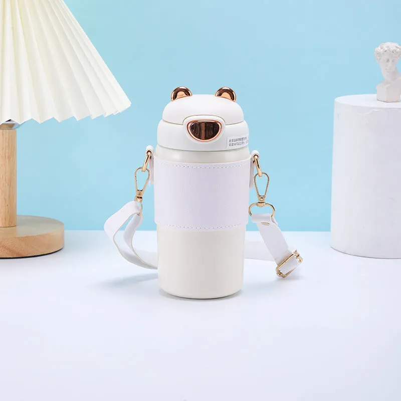 Hot Selling Stainless Steel Water Cup for Girls with Pearl Chain