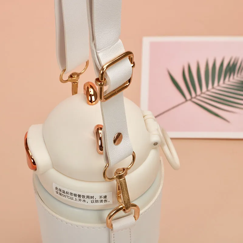 Hot Selling Stainless Steel Water Cup for Girls with Pearl Chain