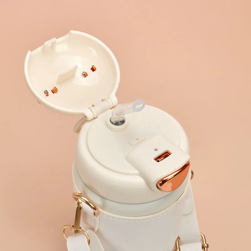 Hot Selling Stainless Steel Water Cup for Girls with Pearl Chain