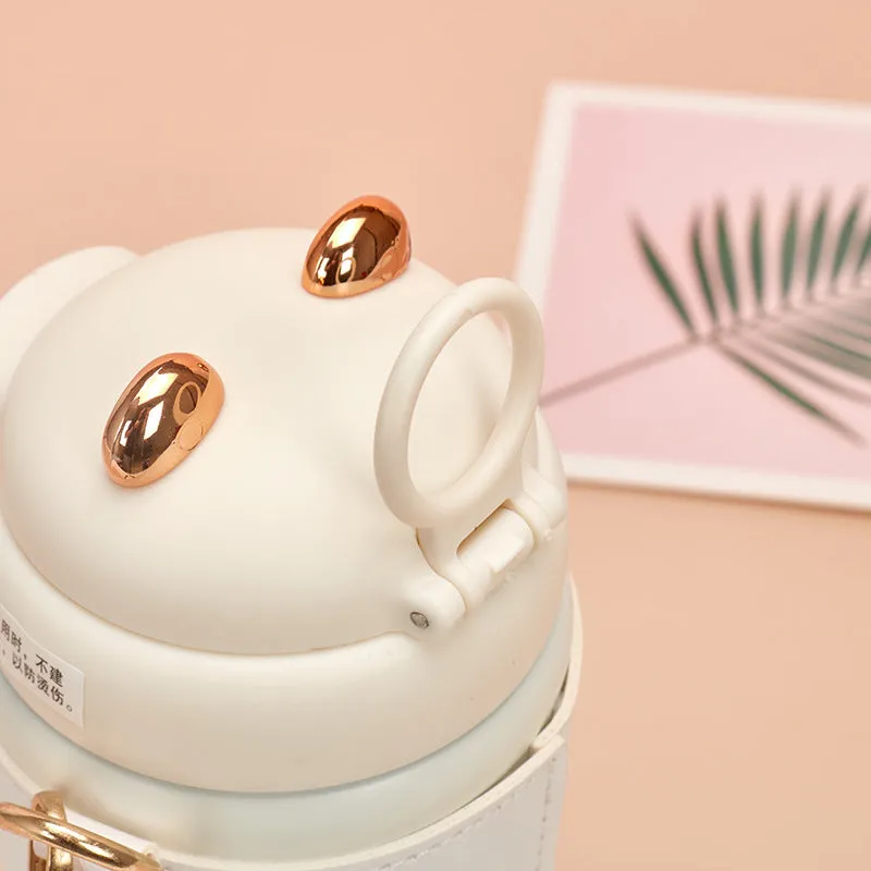 Hot Selling Stainless Steel Water Cup for Girls with Pearl Chain