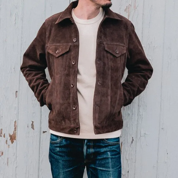 Iron Heart IHJ-49 Split Steer Modified Type III Jacket - Brown