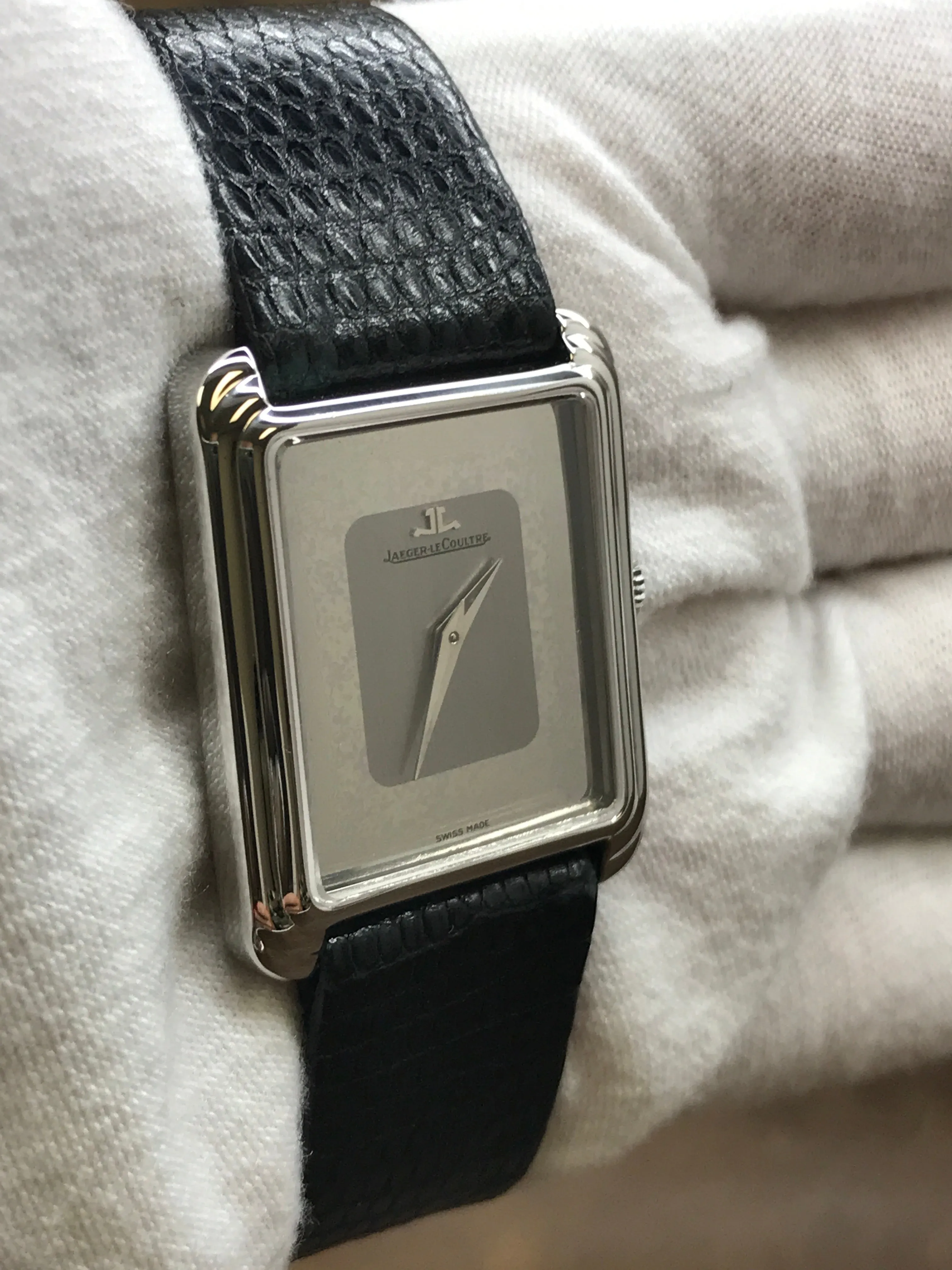 Jaeger-Lecoultre Rectangular 9118.42 Grey Dial Manual Winding Watch