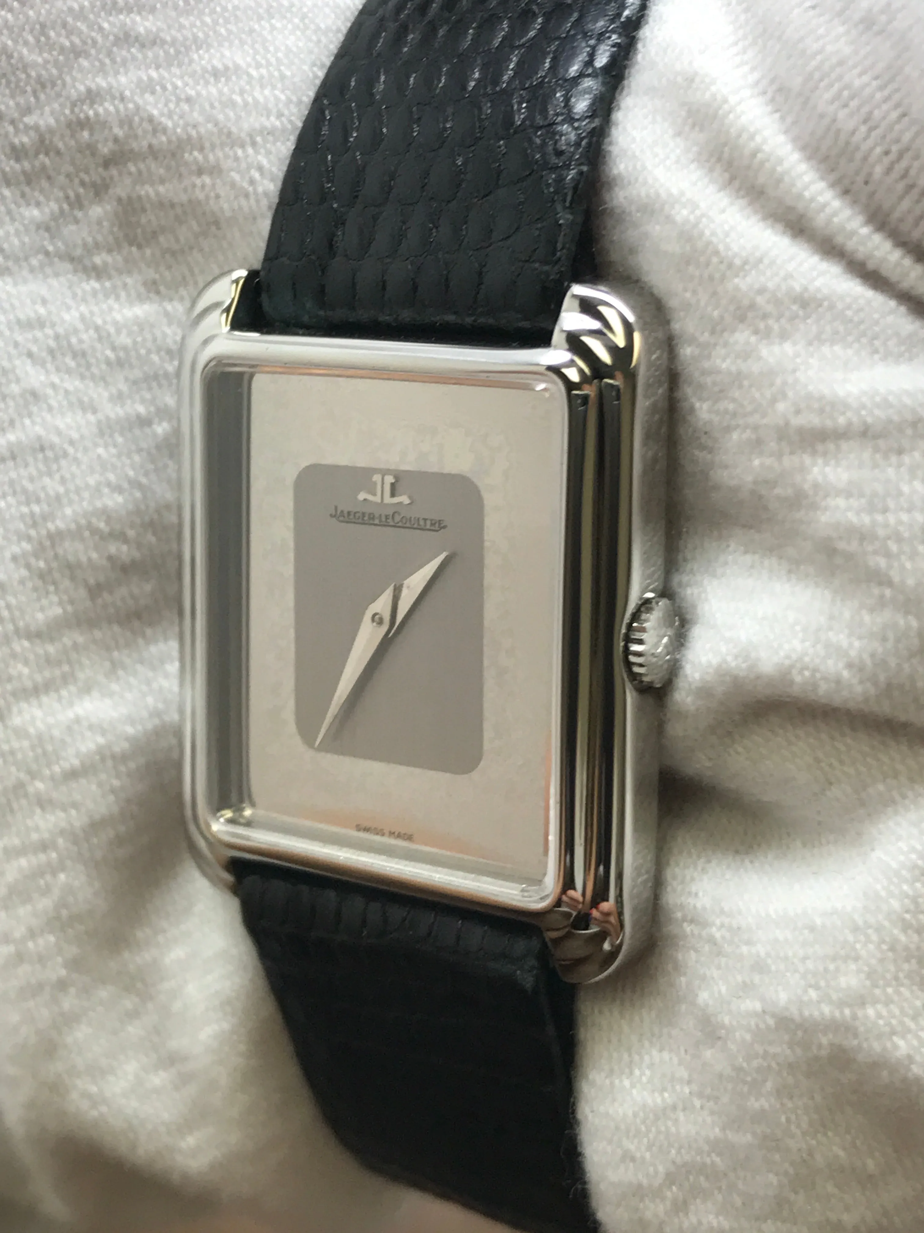 Jaeger-Lecoultre Rectangular 9118.42 Grey Dial Manual Winding Watch