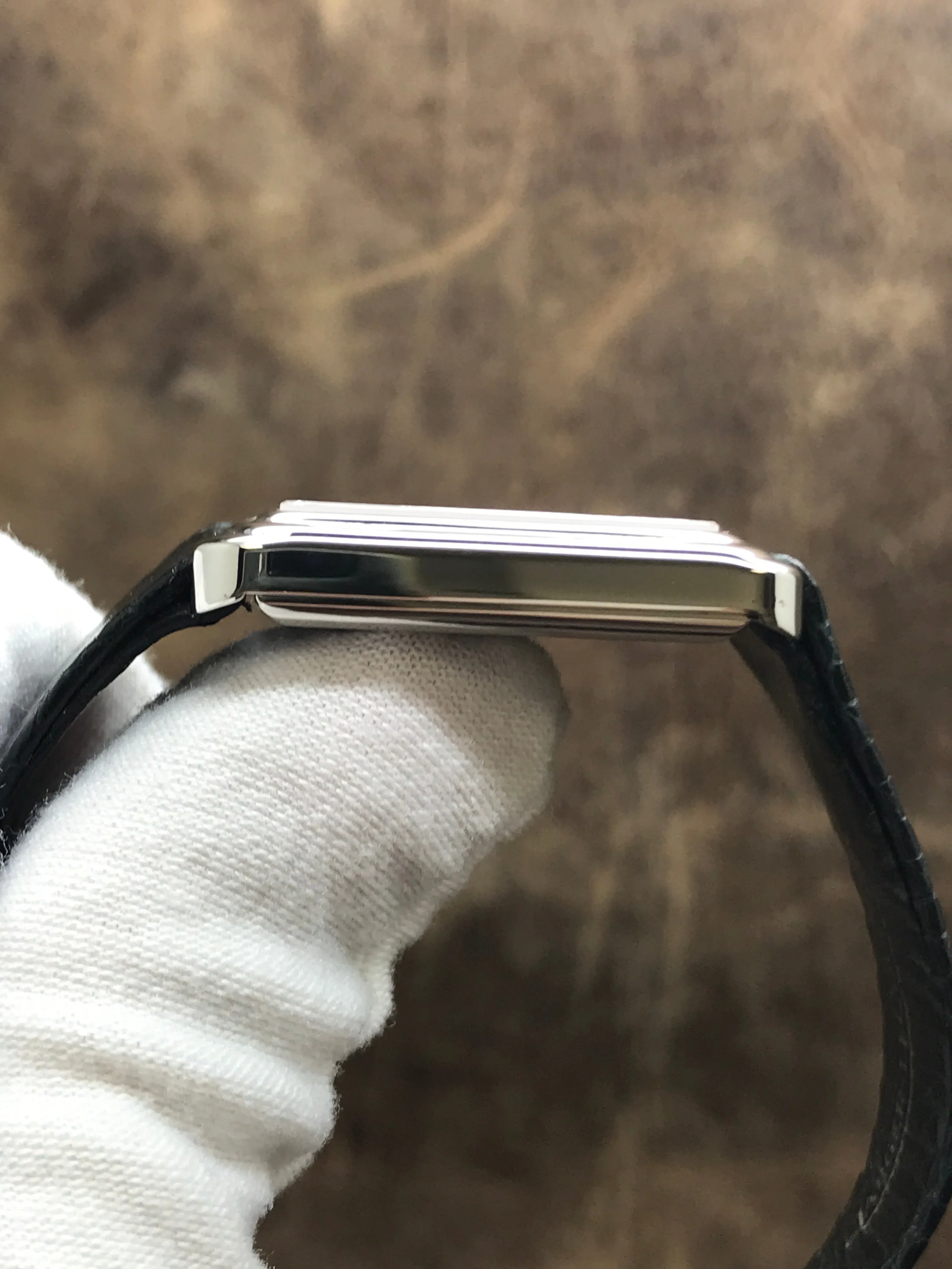 Jaeger-Lecoultre Rectangular 9118.42 Grey Dial Manual Winding Watch