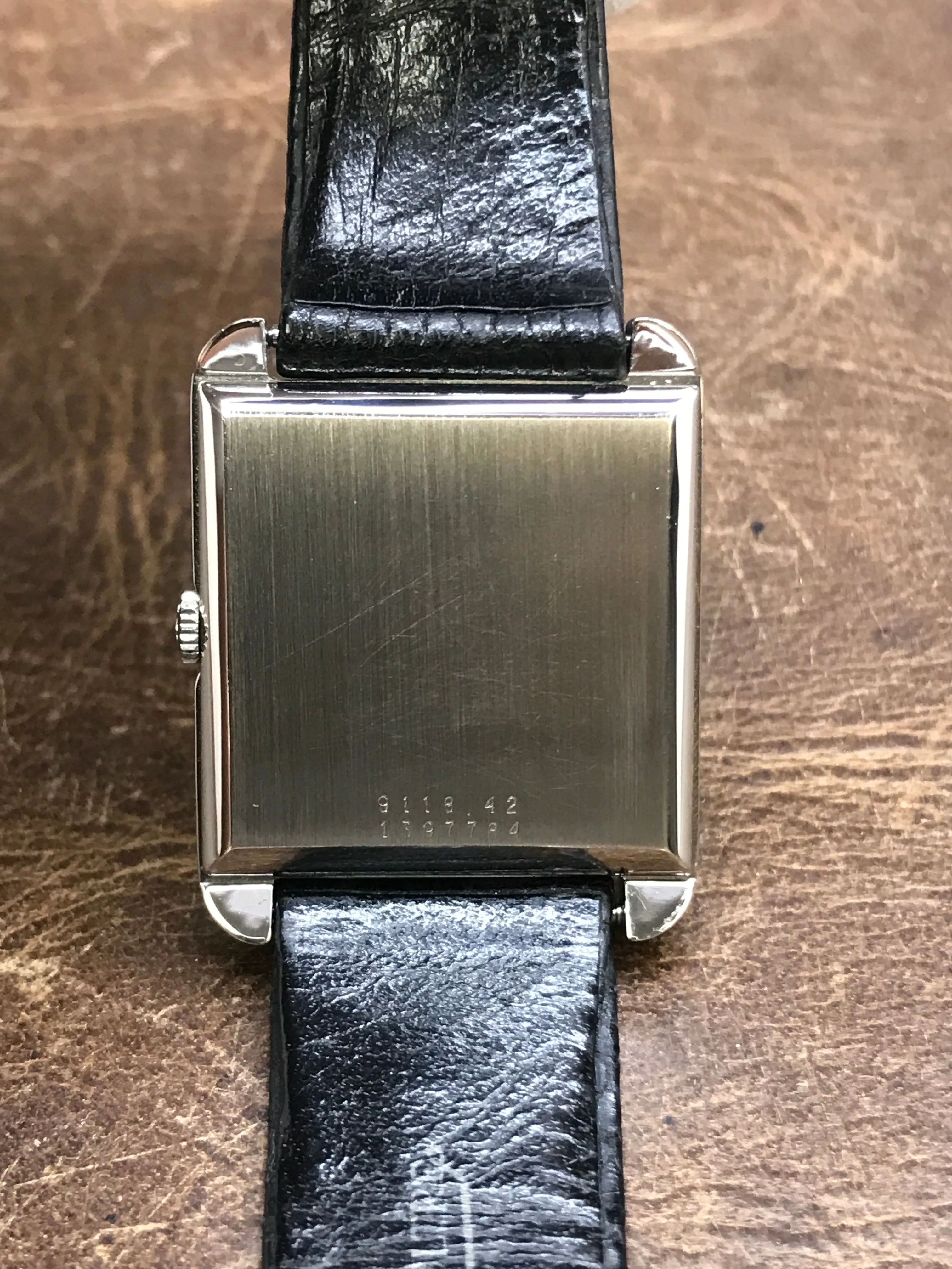 Jaeger-Lecoultre Rectangular 9118.42 Grey Dial Manual Winding Watch