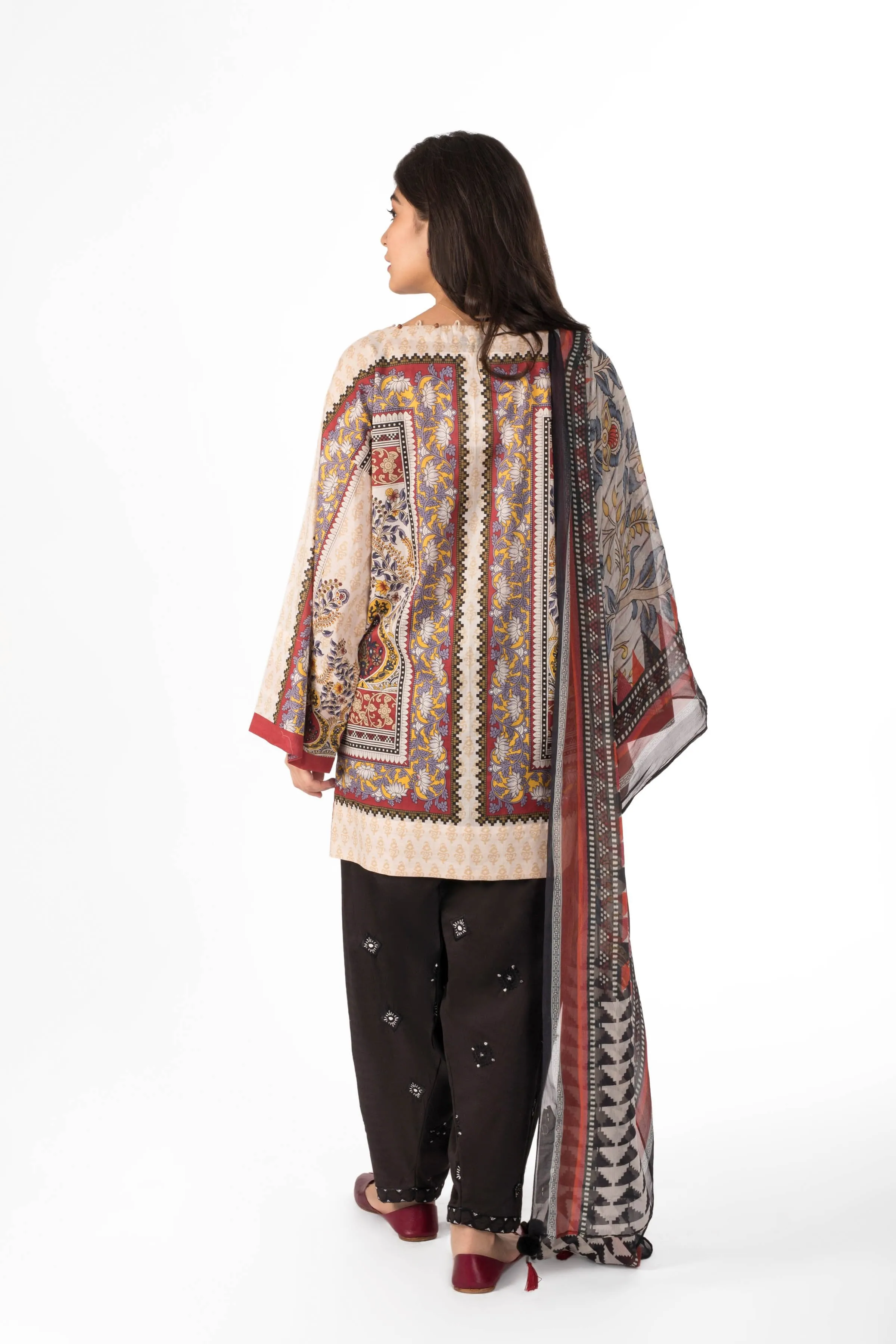 Lateral Beige Dupatta