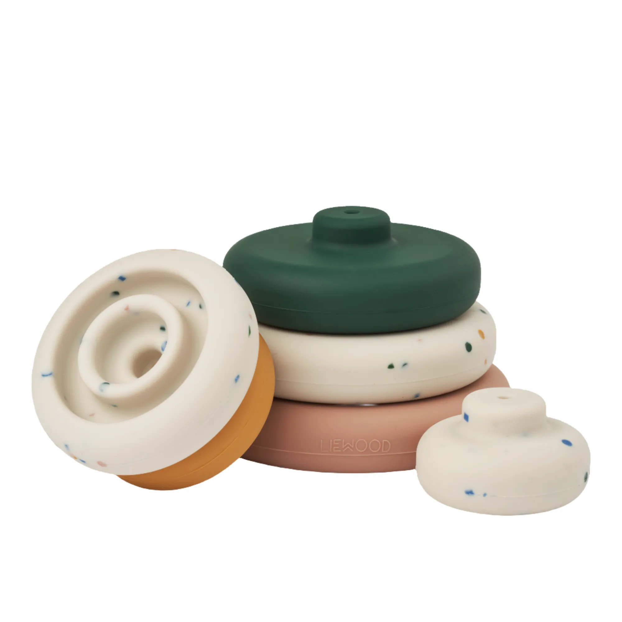 Liewood Dag Printed Stacking Tower - Splash Dots / Sea Shell