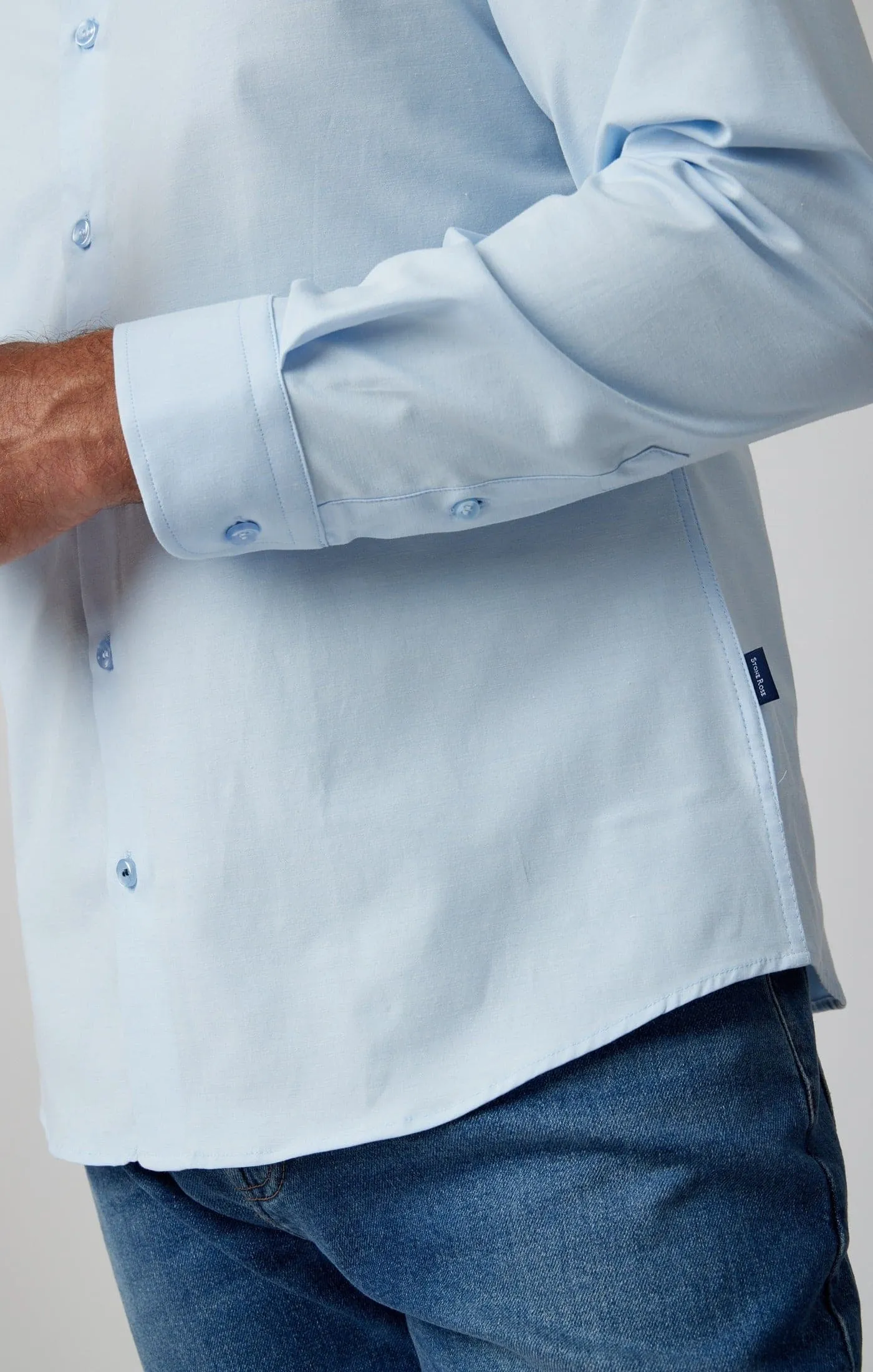 Light Blue Solid Long Sleeve DryTouch® Shirt