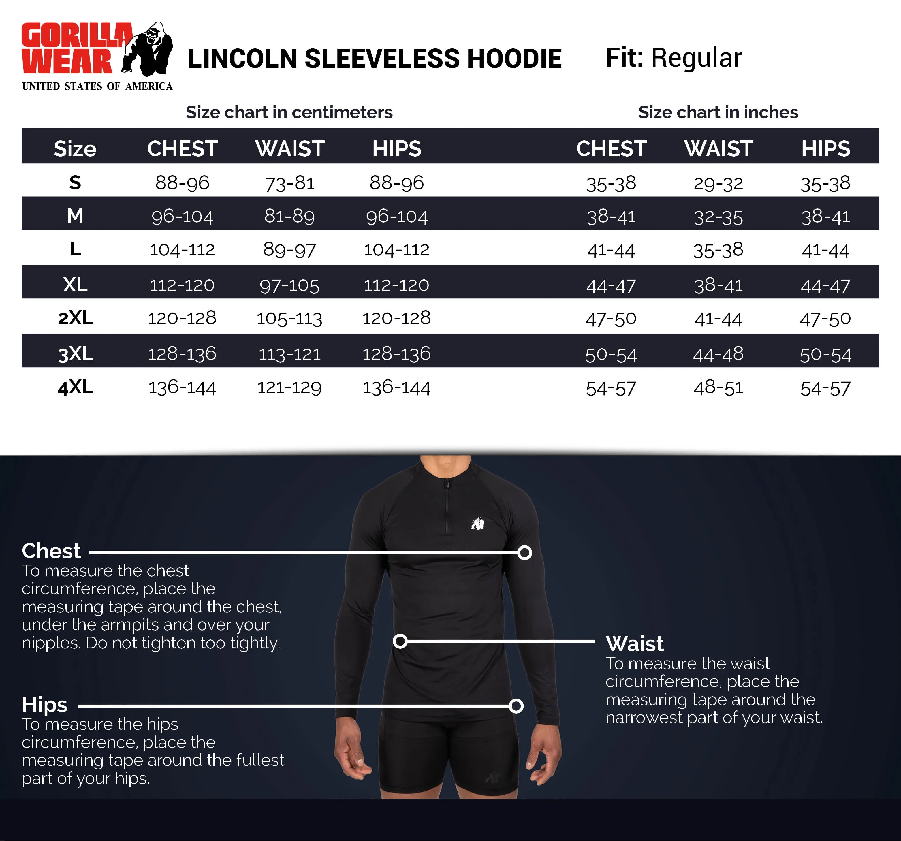 Lincoln Sleeveless Hoodie - Black