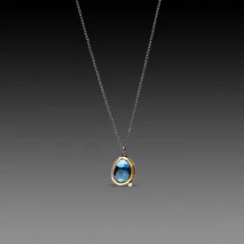 London Blue Topaz Necklace with Diamond