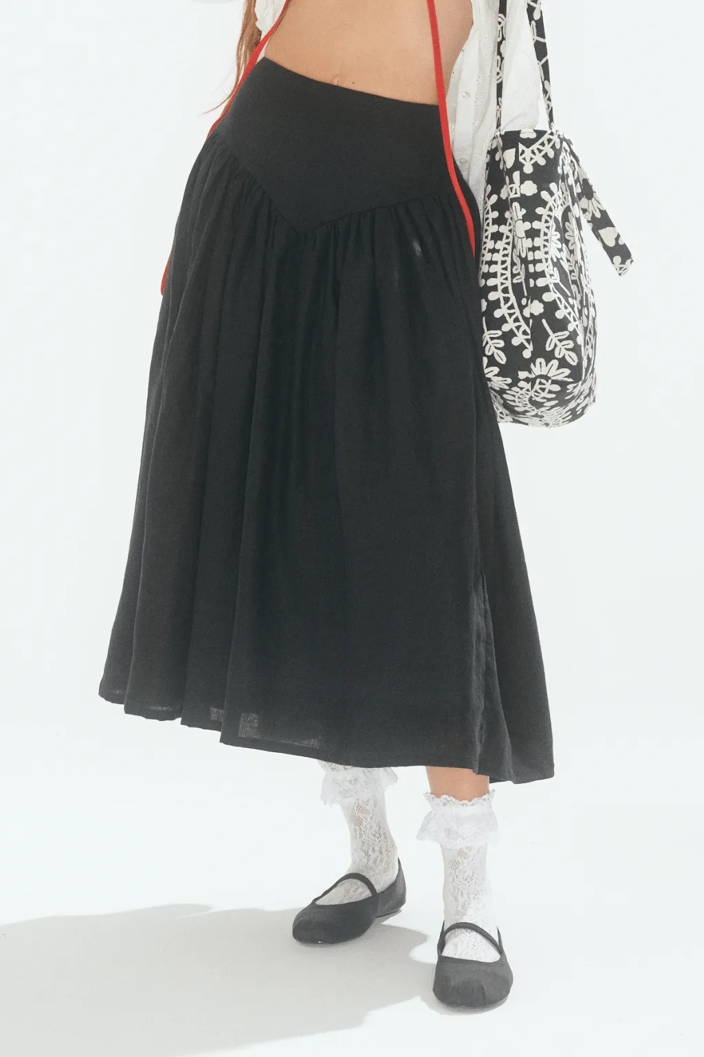 Lucille Skirt Black Linen
