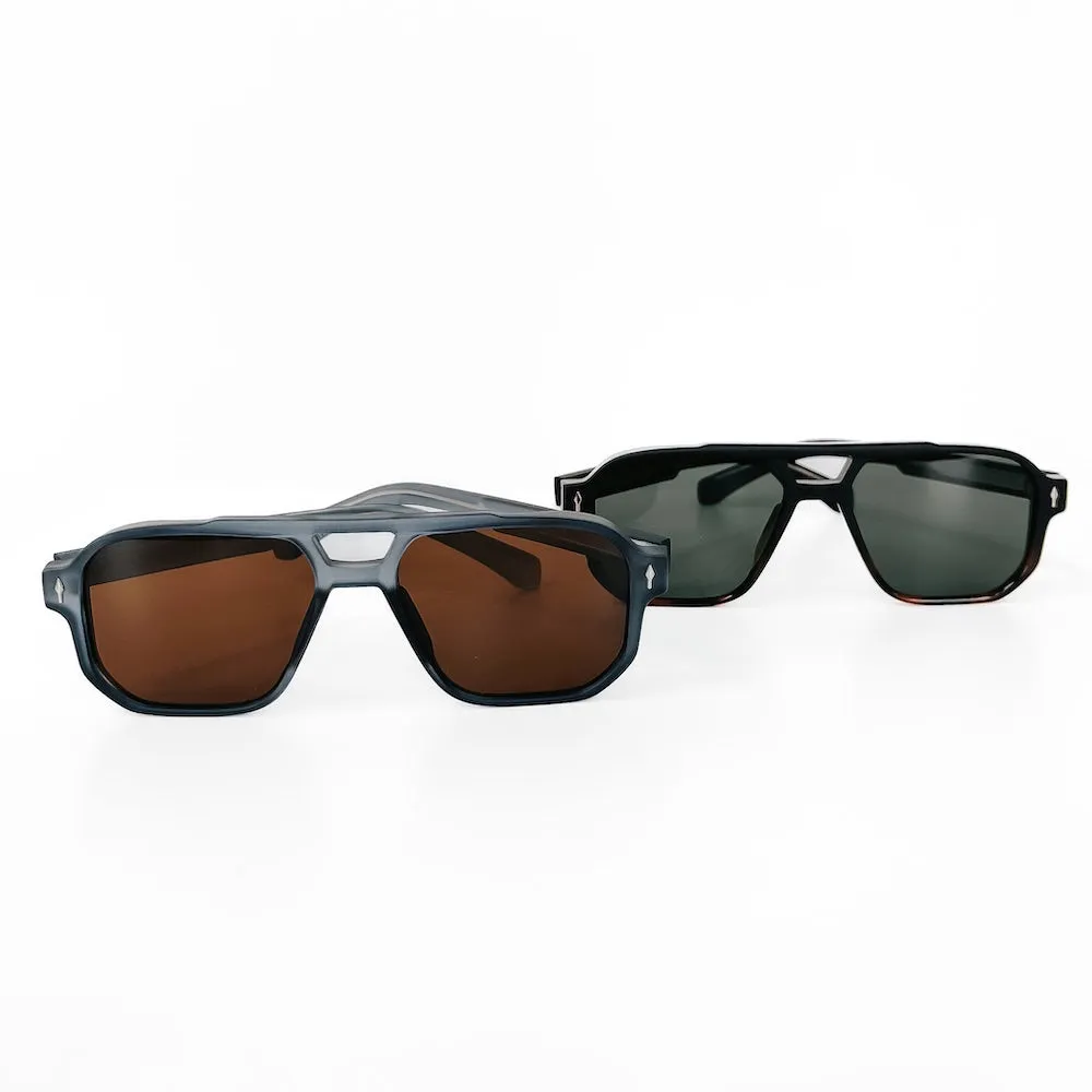 Maverick Matte Double Bridge Aviator Sunglasses
