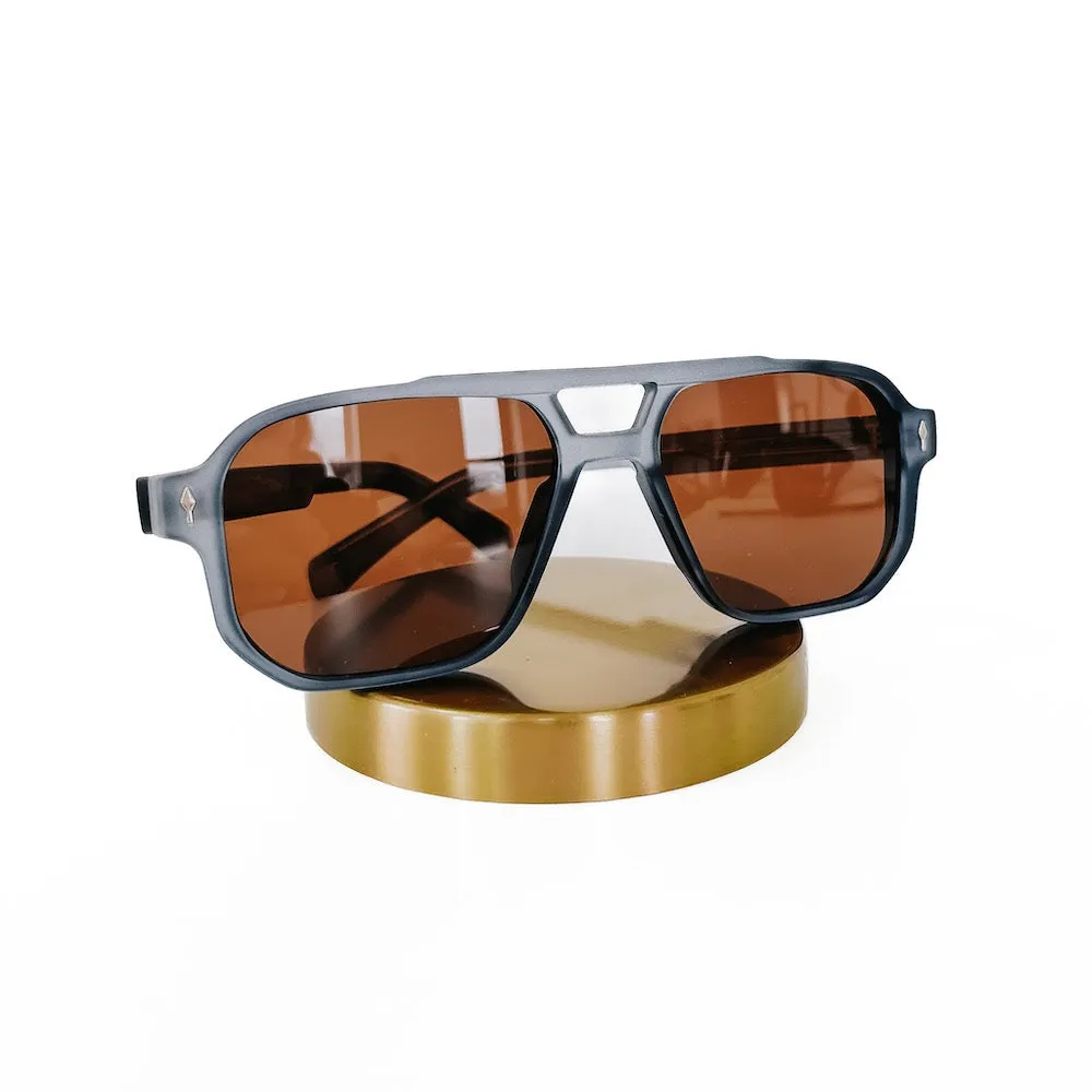 Maverick Matte Double Bridge Aviator Sunglasses