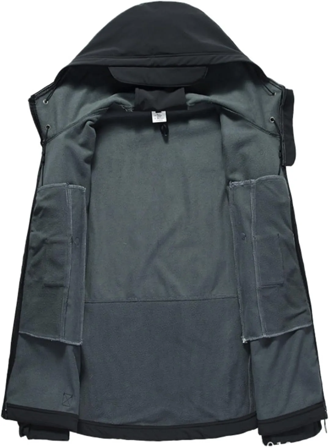Mens 2023 Winter Hooded Trench Coats Stylish Zip Up Windbreaker Jackets Plus Size Windproof Outdoor Hiking Travel Overcoats