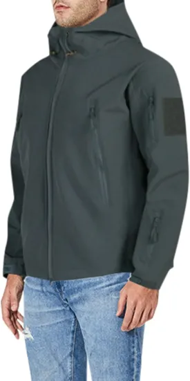 Mens 2023 Winter Hooded Trench Coats Stylish Zip Up Windbreaker Jackets Plus Size Windproof Outdoor Hiking Travel Overcoats