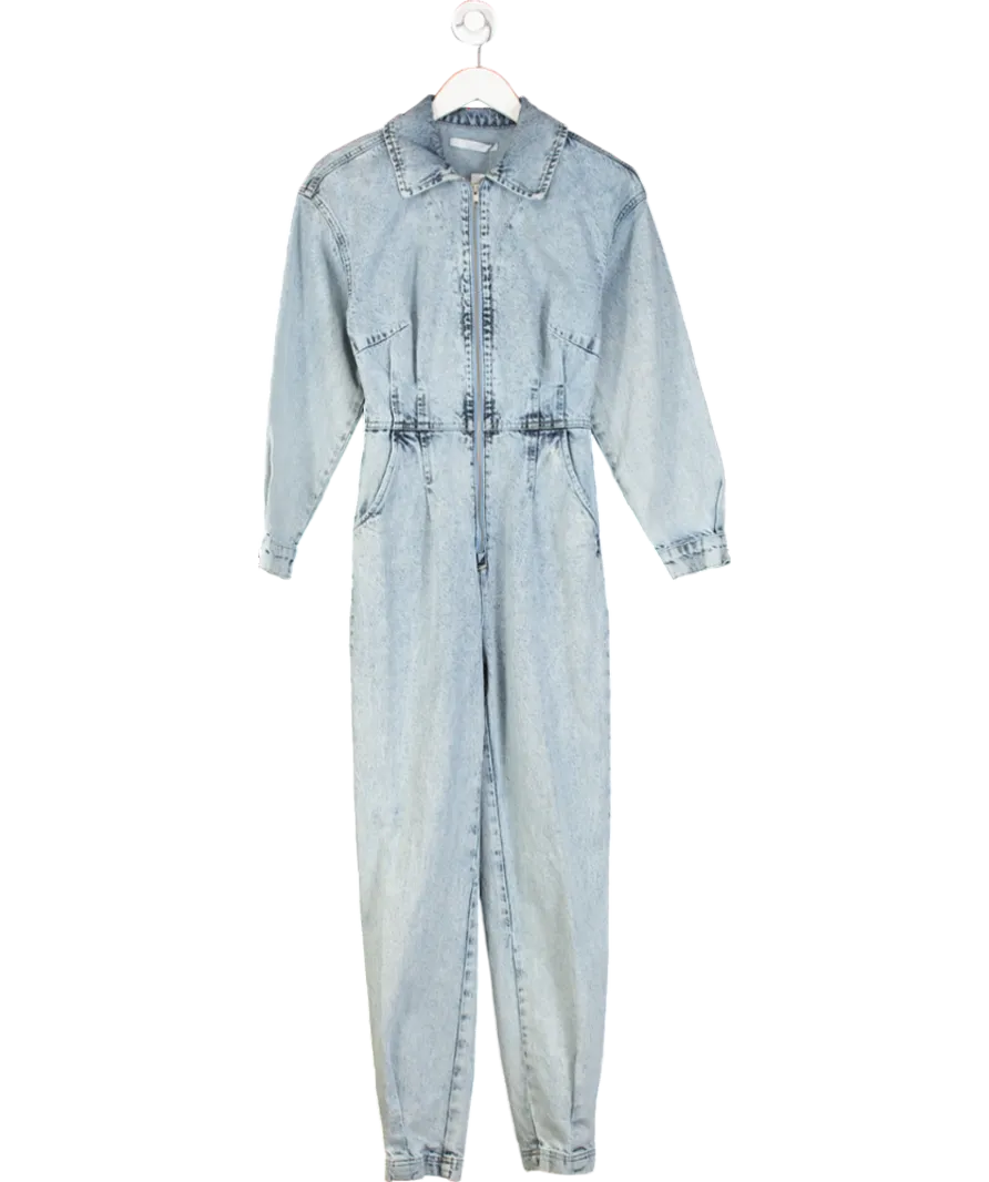 Michelle Keegan Blue Light Denim Jumpsuit UK 8